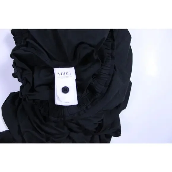 Vuori womens short sleeve lux crew neck t-shirt jumpsuit keyhole black sz XL - Picture 6 of 8